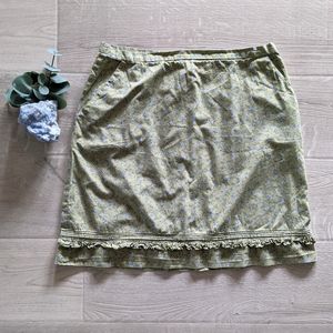 J. Crew Floral Ruffled Skirt